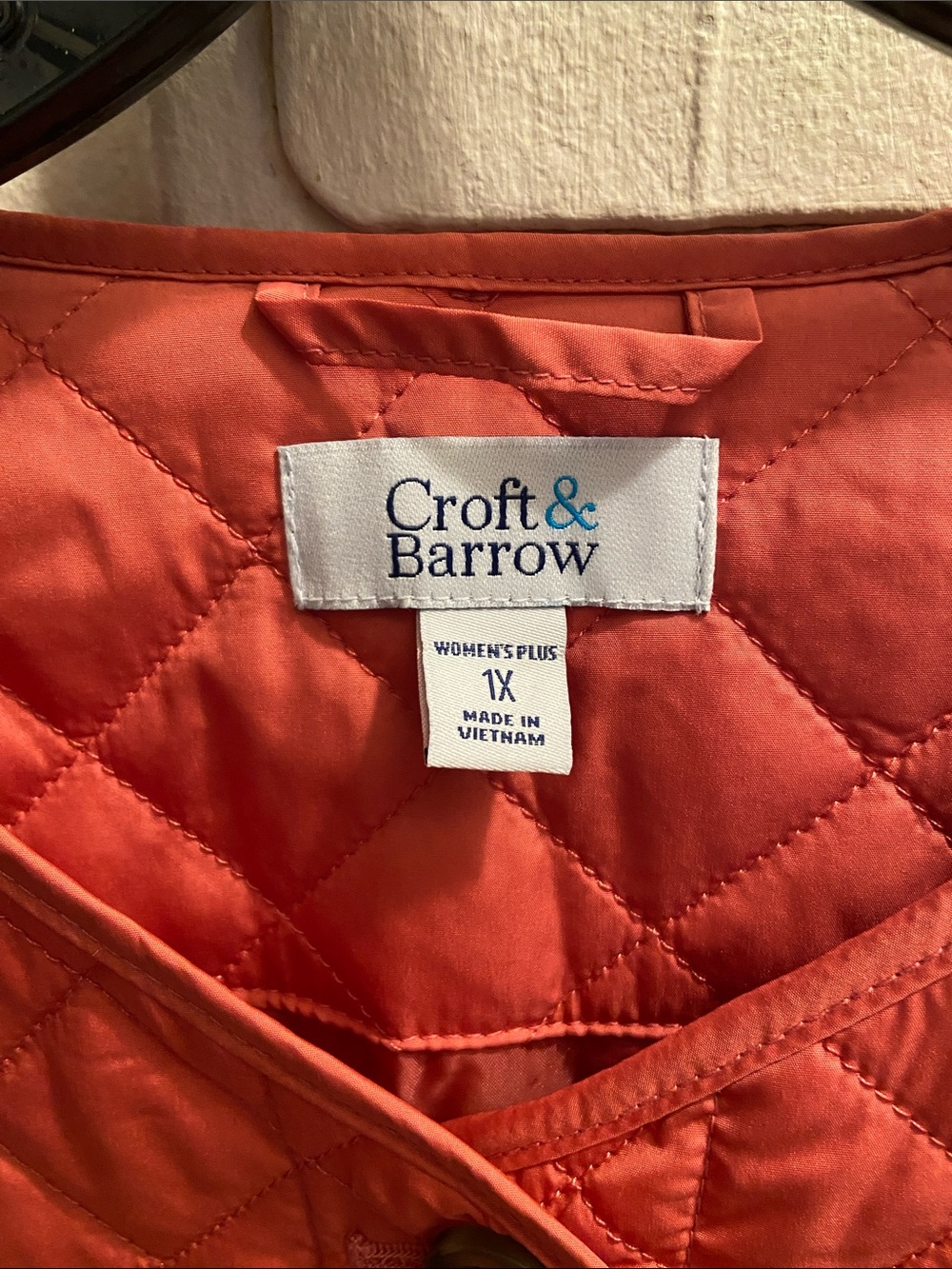 croft & barrow Quilted Utility Jacket in Coral - Picture 3 of 4
